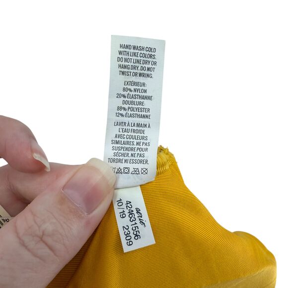 Aerie Padded Bikini Top MEDIUM Scoop Floral Green Pink Retro Tropical Botanical - Picture 10 of 11